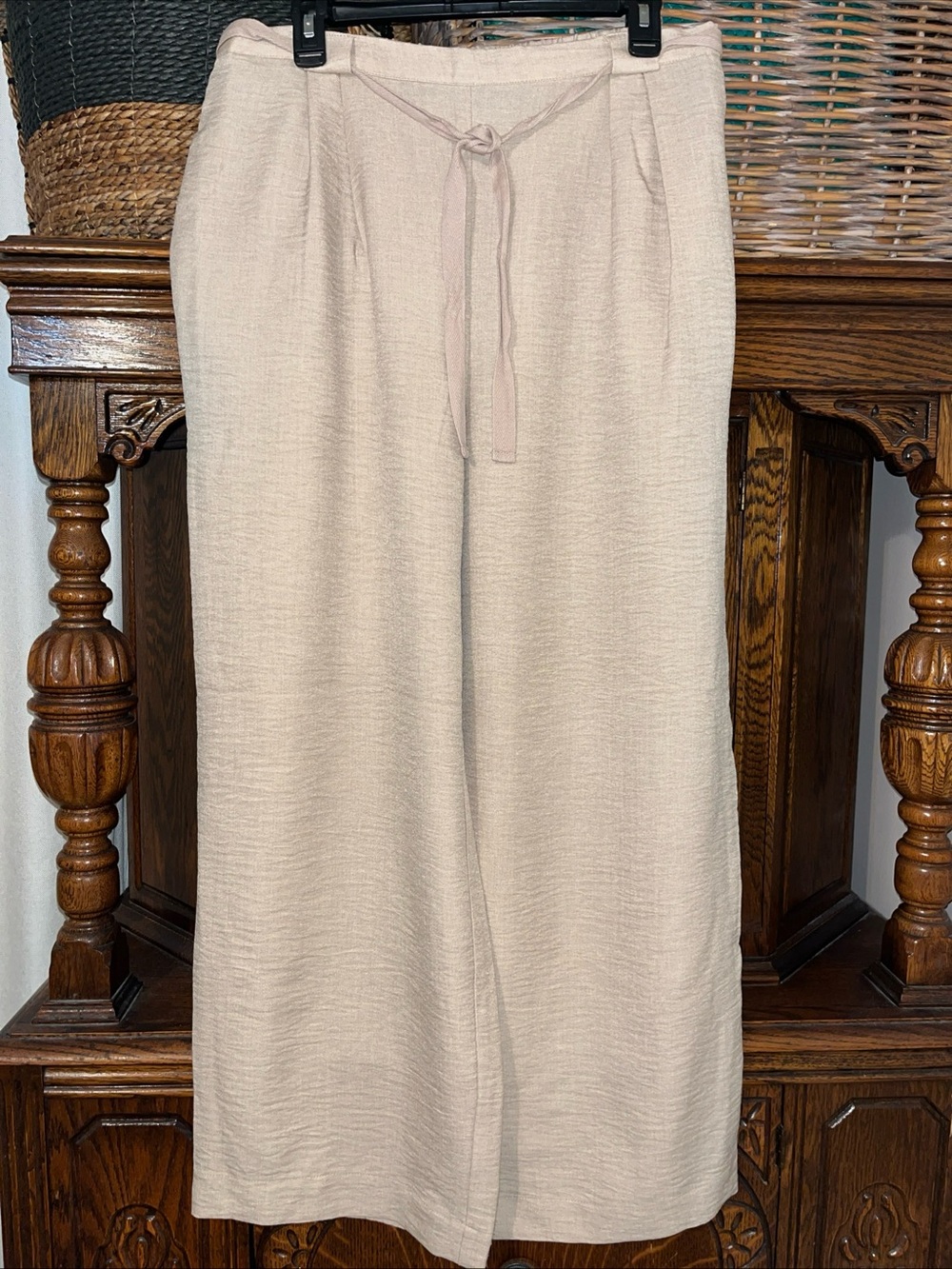 Counterparts Wide-Leg Drawstring Pants - Cream